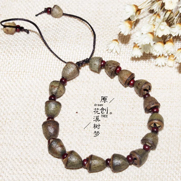 

Natural Golden Bell Bodhi Seed Bracelet