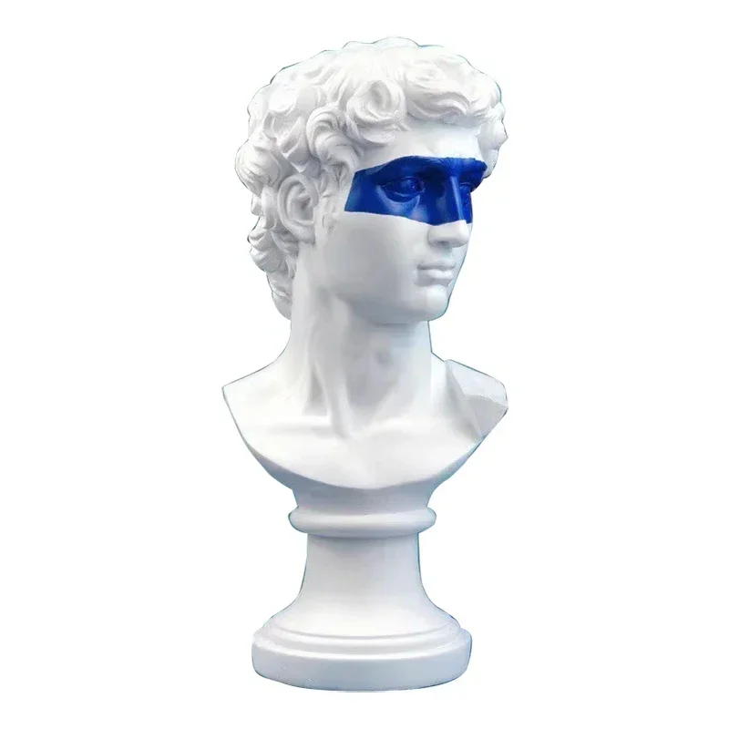 Художественная песчаная белая фигурка из гипса голова Давида скульптурные