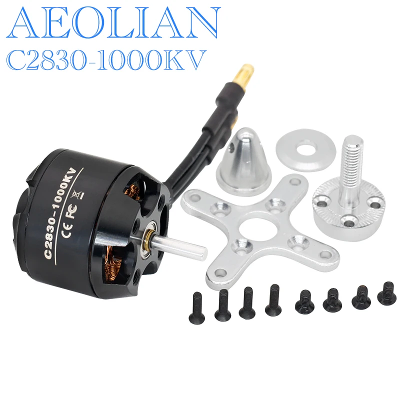 C2212/C2830 KV750/850/1000/1300/2200 3 мм вал с внешним ротором, бесщеточный двигатель для радиоуправляемого самолета A380 планера