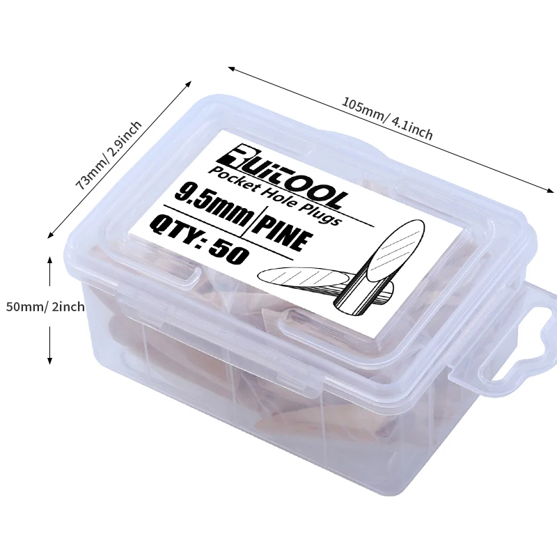 Набор Из 50 Карманных Конических Деревянных Заглушек 9 5x45 Мм Для Отверстий