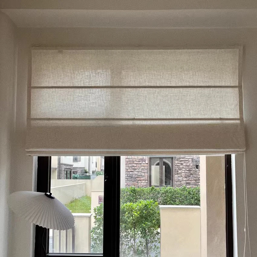 Современные плоские римские жалюзи на заказ затемняющие оконные шторы из
