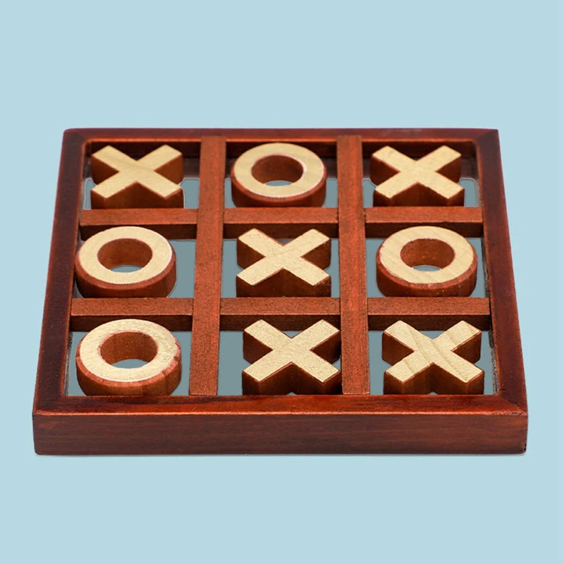 Игрушка-головоломка Tic-Tac-Toe Классические шахматы XO деревянная Двойная битва