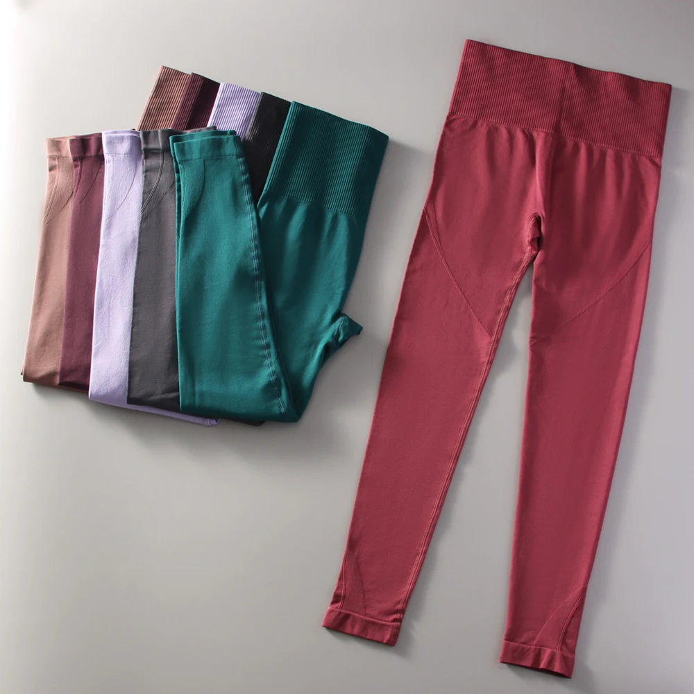 New Seamless Yoga Leggings High Waist Scrunch Butt Klein Blue Sport Pants Women Running Fitness Tights Push Up Workout GYM Girl