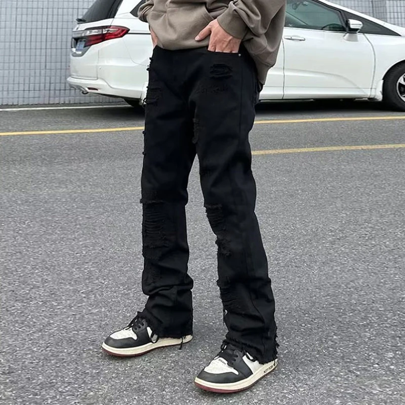 Y2k 2023 New Men Gothic Hip Hop Streetwear Vintage Women's Jeans Baggy Korean Denim Pants Straight Trousers For Men Punk