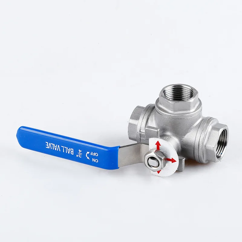 304 нержавеющая сталь 1/4 3/8 1/2 3/4 1 &quotBSP Женский полный порт T/L-порт 3-ходовой шаровой