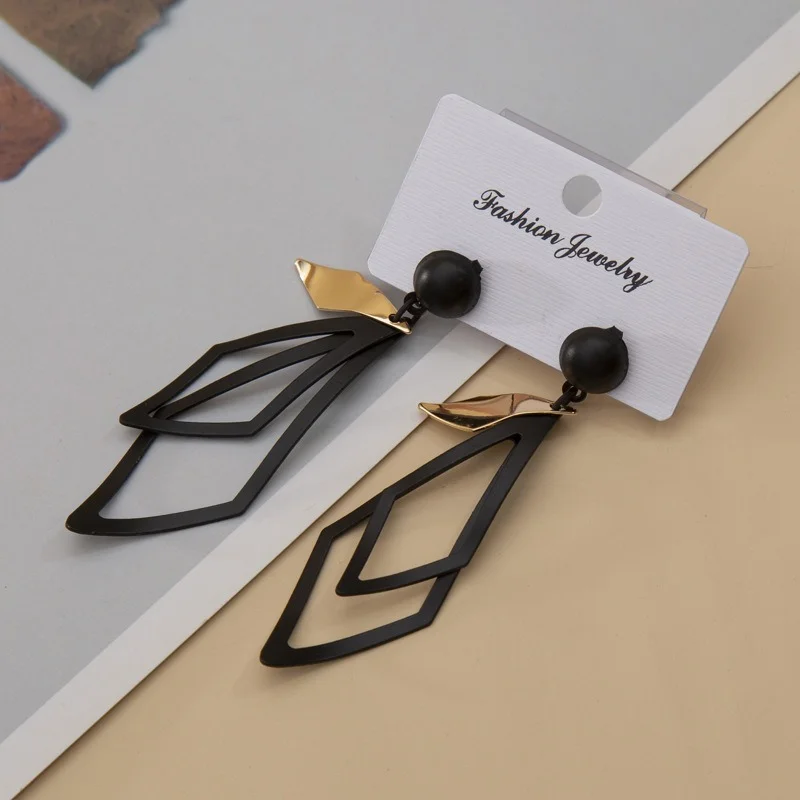 

Серьги в стиле ретро женские длинные серьги-гвоздики геометрической формы