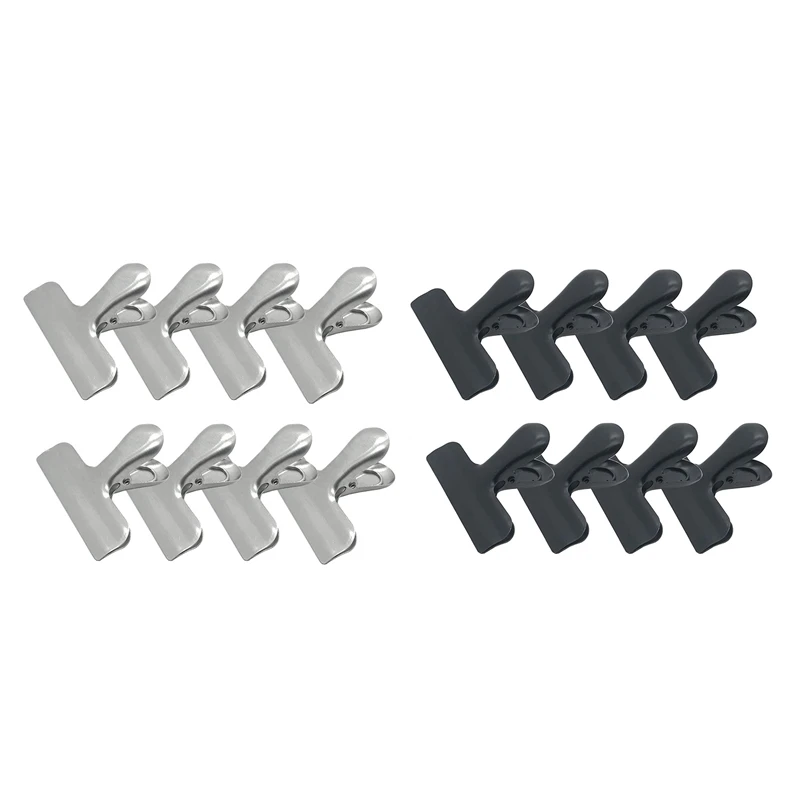 

8 шт., зажимы для бумажных пакетов, из нержавеющей стали