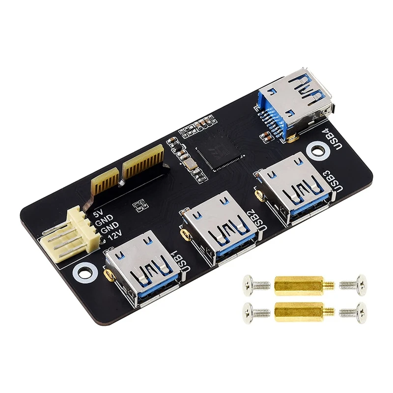 

FULL-Pcie To USB Adapter 4X USB 3.2 Gen1 Ports Compatible With USB Expansion Card For Raspberry Pi Compute Module 4 IO Board