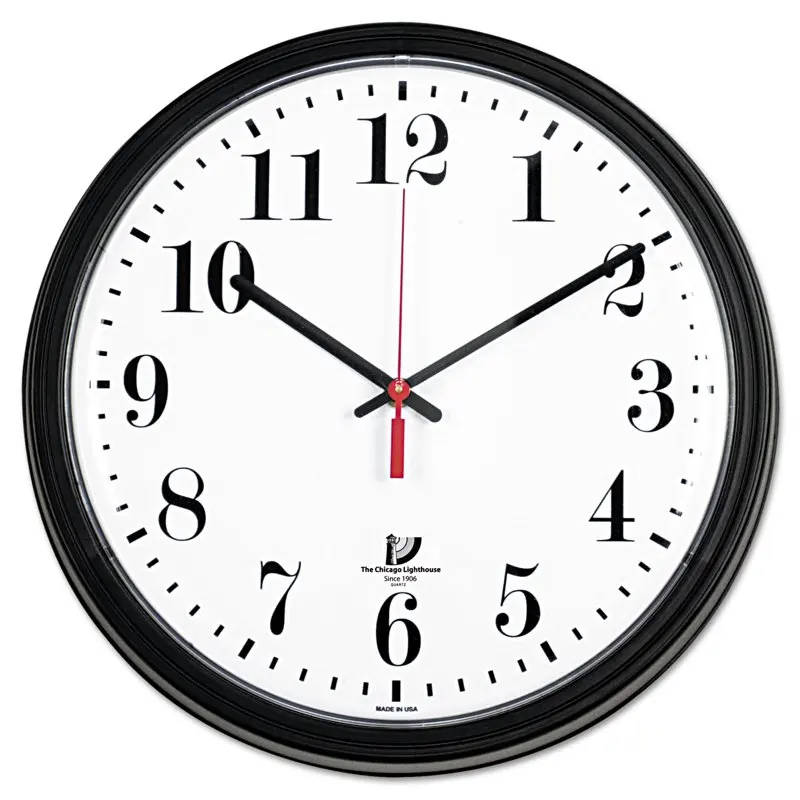 

Черный кварц контракт 13,75 дюймов. Настенные часы