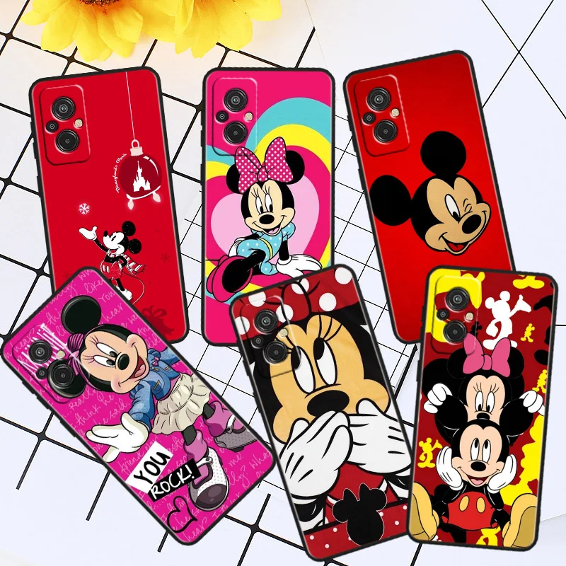 

Red Mickey mouse Phone Case For Xiaomi Redmi K60E K60 K50G K50 K40S K40 K20 S2 6A 6 5A 5 Pro Ultra Black Soft Cover