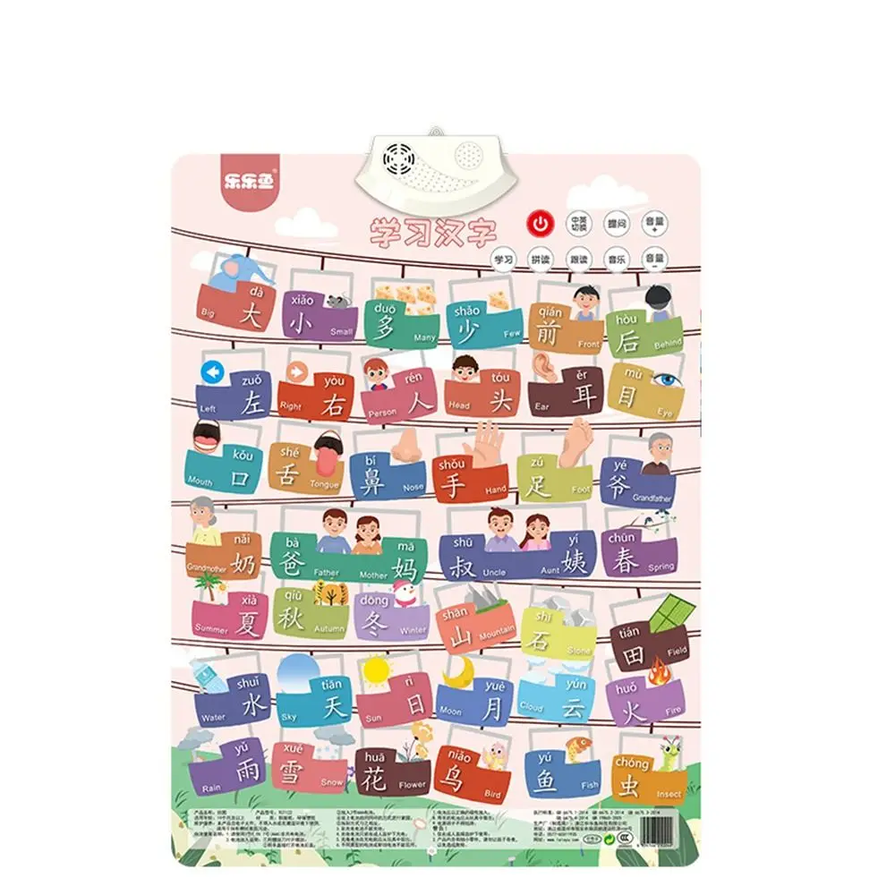 

Алфавитная точка для чтения китайская фонетическая Когнитивная схема для просвещения звуковая книга настенная схема игрушка для раннего развития