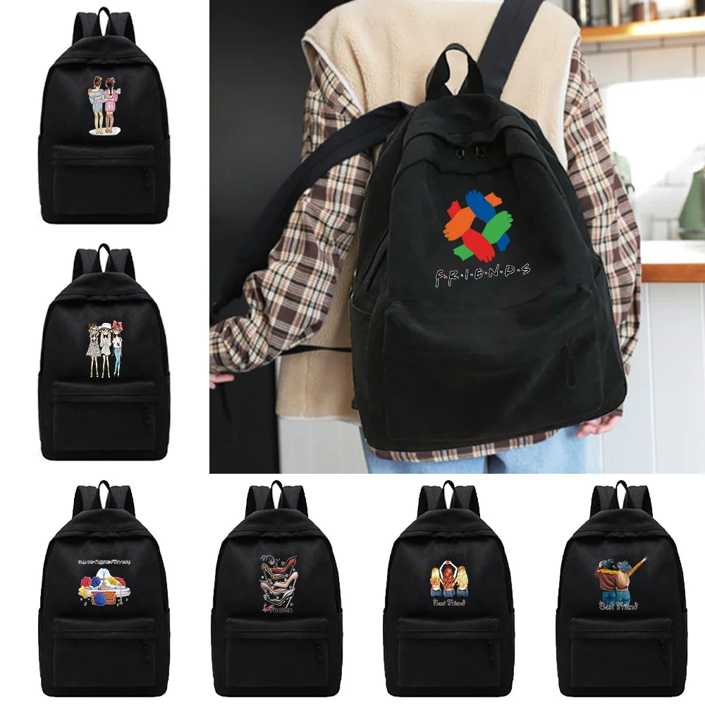 

Unisex Shoulder Backpack Casual Hiking Travel Laptop Backpack Outdoor Sport School Bag Friends Pattern Large Capacity Rucksack