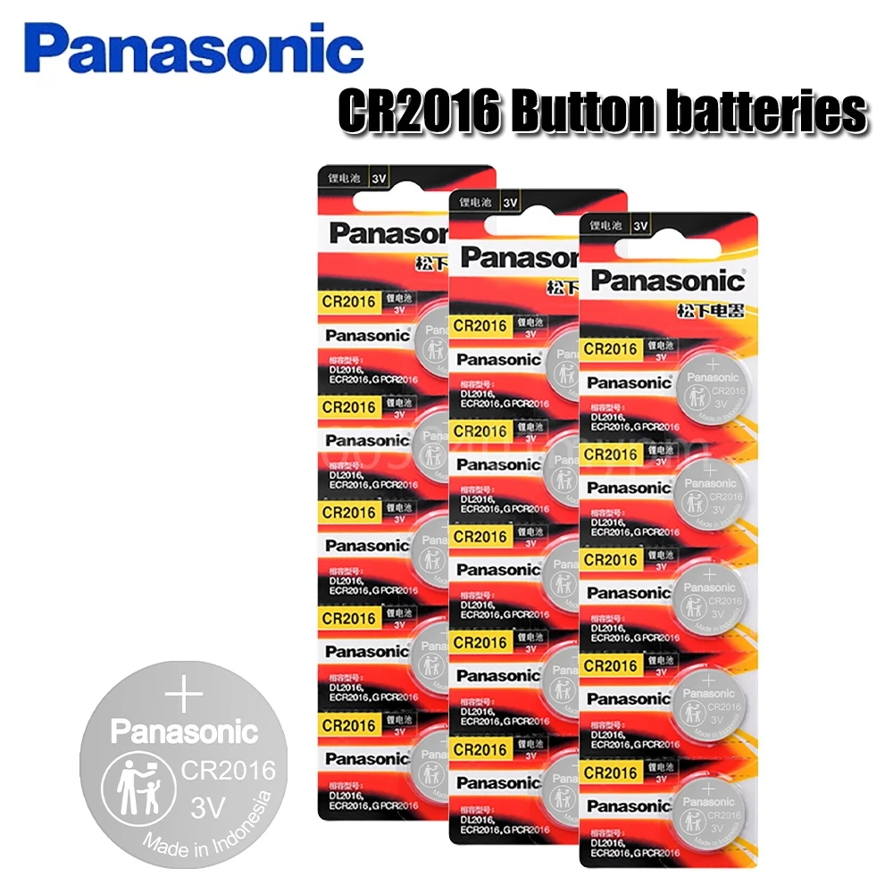 

Оригинальный кнопочный аккумулятор PANASONIC CR2016, 3 в, литиевые батареи CR 2016 для часов, игрушек, компьютера, калькулятора