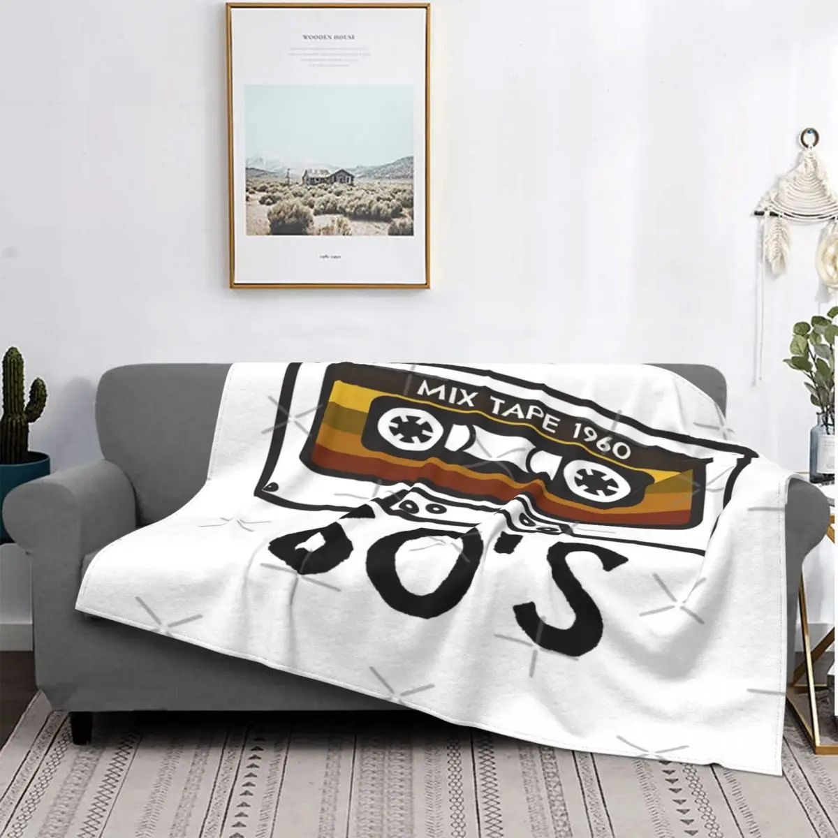 

Mix Tape-manta a cuadros para cama, edredón, toalla de playa, manta doble, pickick, impresionante, de los años 1960