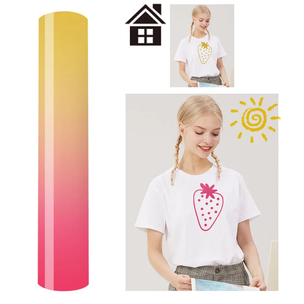 Для резки силуэтов камеи УФ Изменение цвета теплопередачи винил HTV