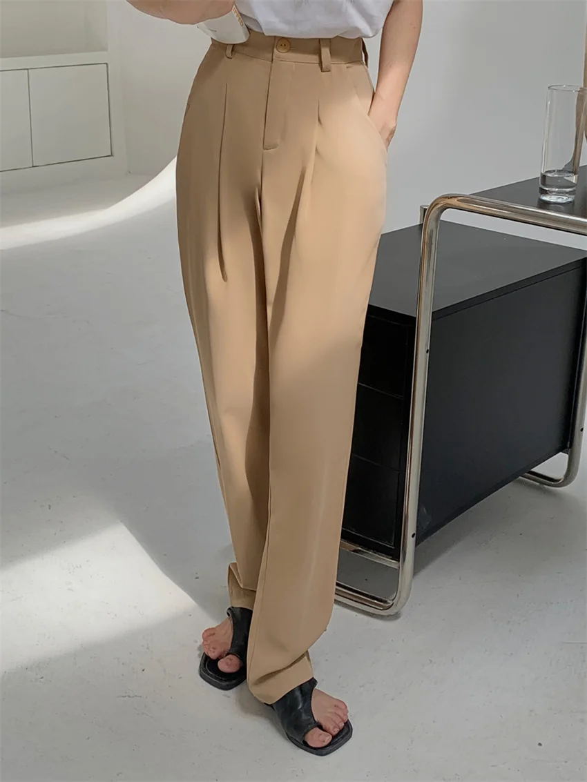 

Alien Kitty Spring OL Casual Pants Women Harem Trousers Chic 2023 High Waist Loose New Solid Normcore Work Wear Slim Office Lady