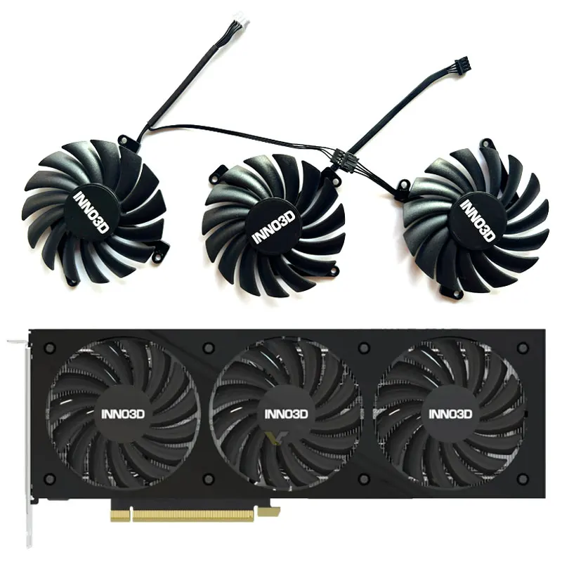 Новинка 85 мм для видеокарты INNO3D GeForce RTX 3070ti 8 Гб X3 OC Black Gold Extreme Edition