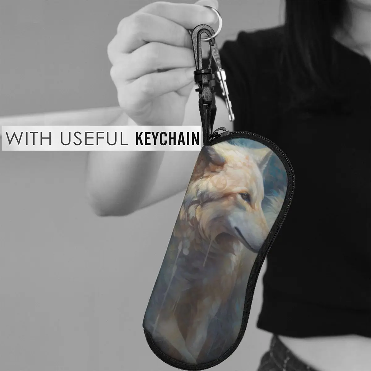 

Wolf Glasses Case Mystical Realms Original Sunglasses Case Retro Pocket Eyeglass Cases Cover Male Female Eyewear Storage