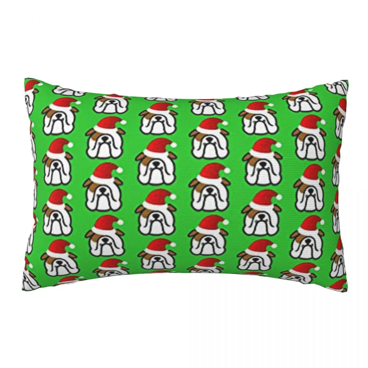 

Bulldog Santa Christmas Decorative Pillow Covers Throw Pillow Cover Home Pillows Shells Cushion Cover Zippered Pillowcase