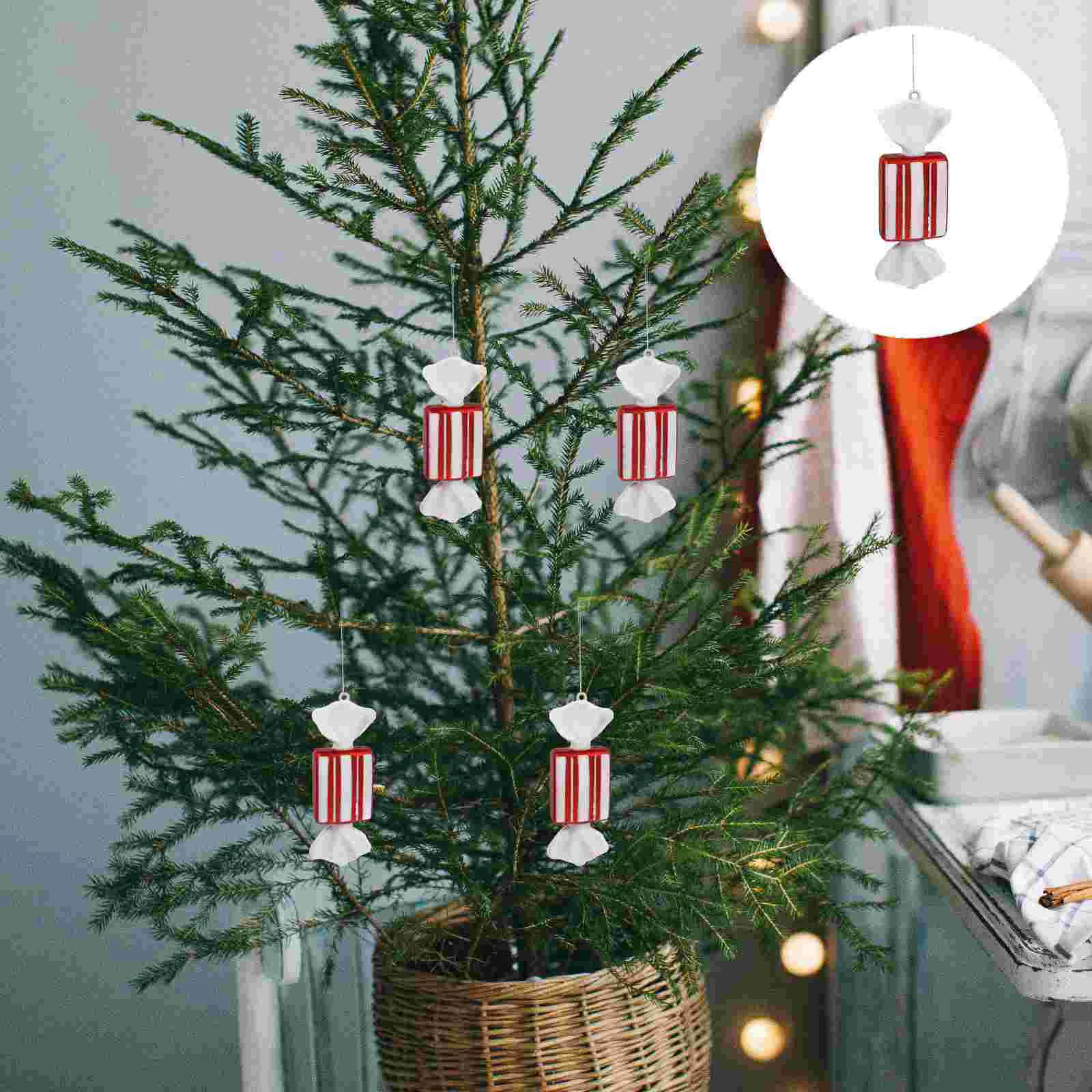 

Christmas Ornament Ornamentstree Lollipop Candy Glitter Hangingforbauble Decor Peppermint Cane