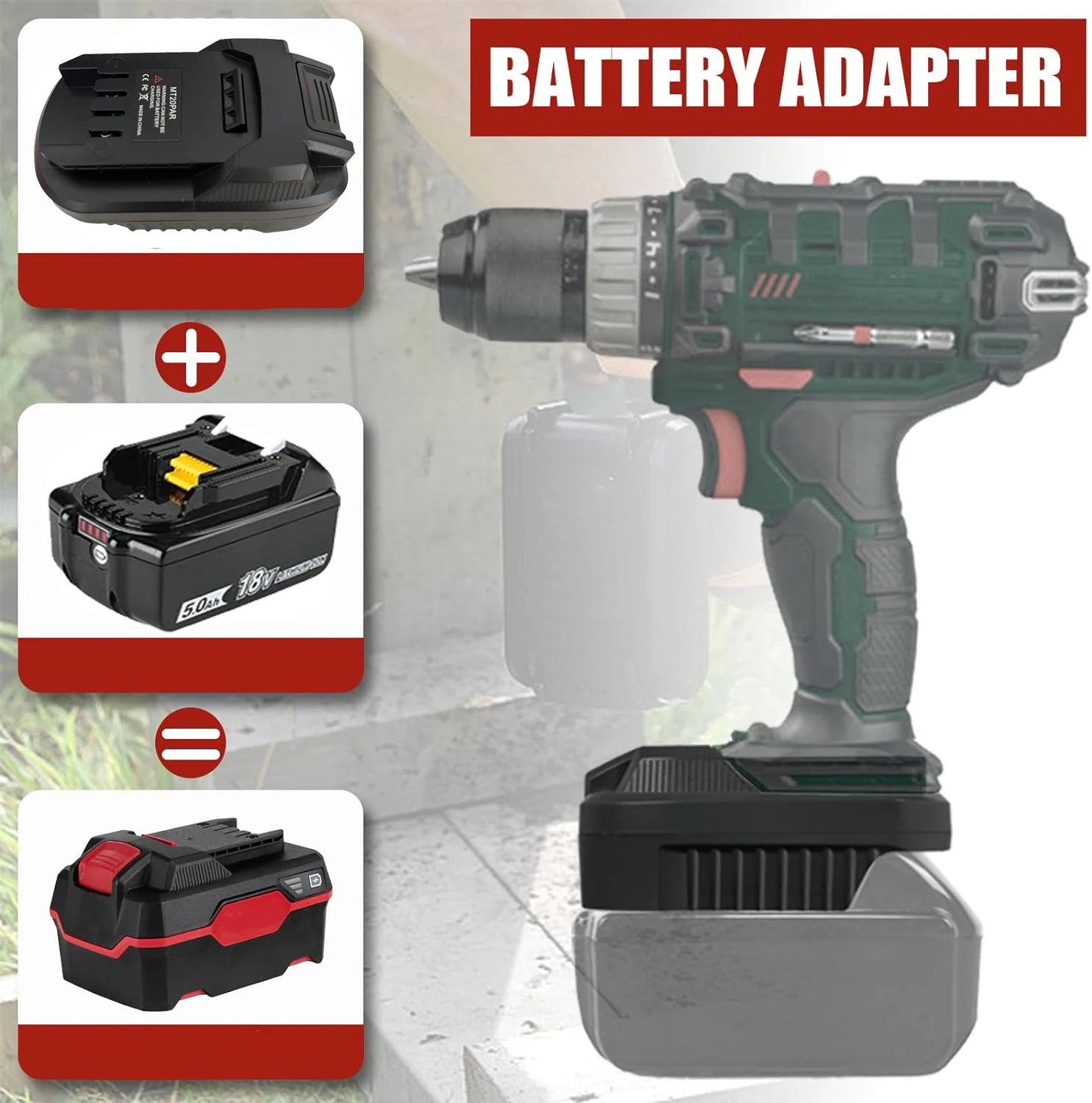 Преобразователь адаптера батареи для Makita 18 в