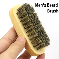 natural eco friendly biodegradable pocket comb hair brush men beard mustach with wooden handle