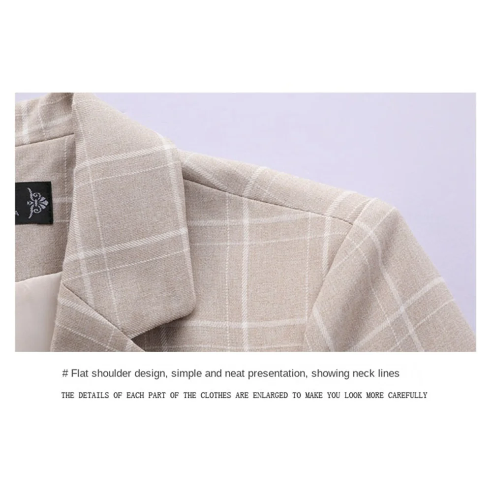 Chic Plaid Women's Formal Pants Set 2023 New in Female Casual Business 2 Piece Set Elegant Office Lady Blazer Suit with Trousers
