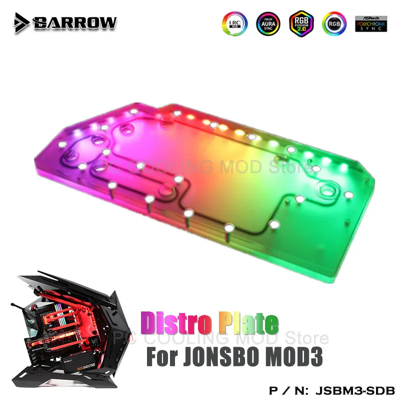 

Barrow Distro Plate For JONSBO MOD-3 Case,MOD Waterway Board Kit for CPU GPU PC Water Cooling System JSBM3-SDB kit