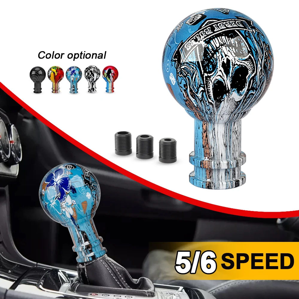 

Universal 5/6 Speed Car Gear Shift Knob M8 M10 M12 Graffiti Style For Manual Transmission Gear Level Knob Shift Lever