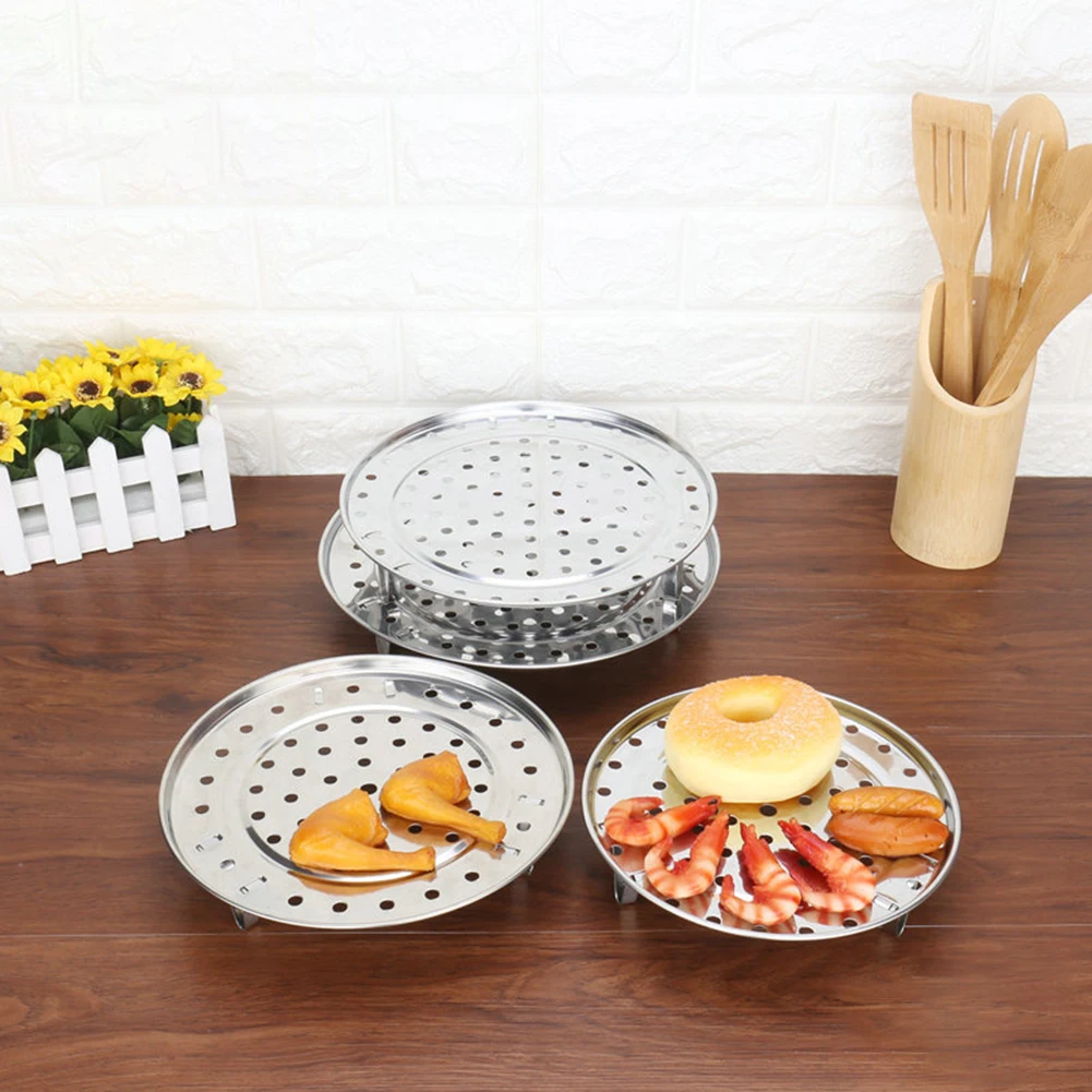 

Stainless Steel Steamer Shelf Multi Steamer Racks Steam Plates Cooking Steaming Tray Stand Kitchen Accessory 18/20/22/24/26/30cm