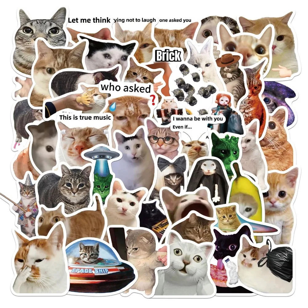 

50 шт. Наклейки с котами Network Popular Cat Stickers