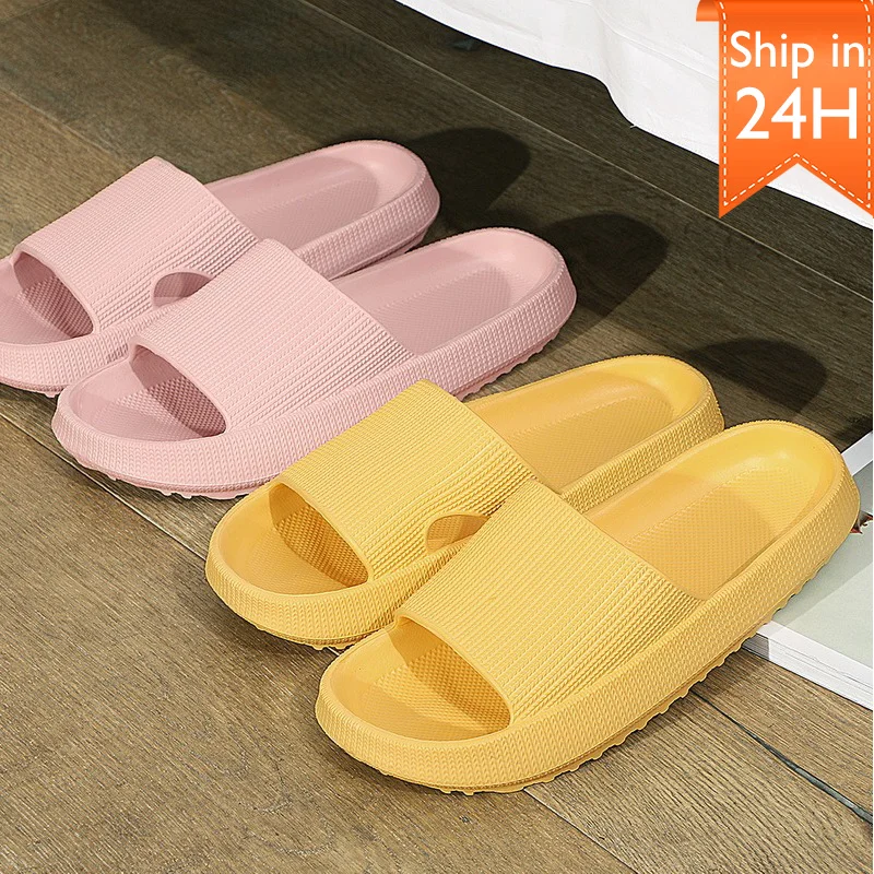 

Slippers Women Thick Platform Slippers Indoor Bathroom Anti-Slip Home Slippers Summer Beach Soft Sole Slide Sandals