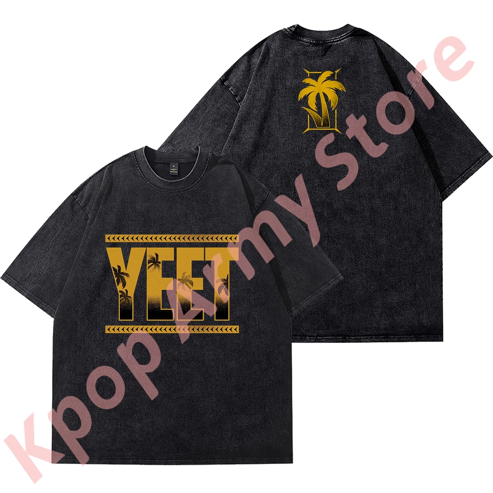 Винтажная стирка Jey Uso Golden Yeet летняя модная повседневная уличная одежда унисекс
