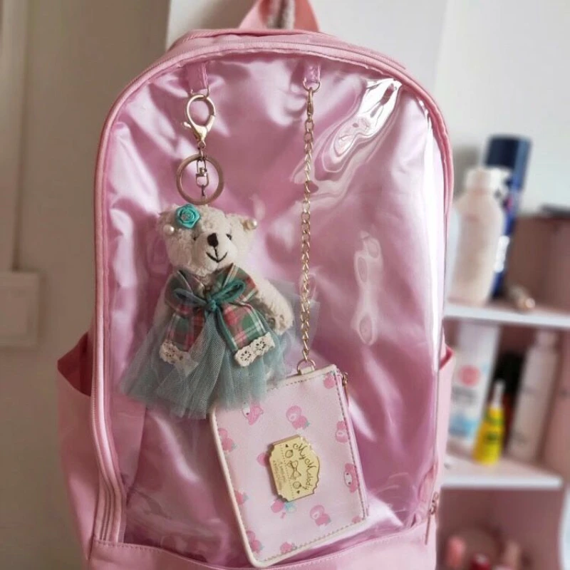 Large Capacity Cartoon Backpack College Style Schoolbag Student Backpack Cute Cartoon Pink Sanrio Waterproof Fashion Travel