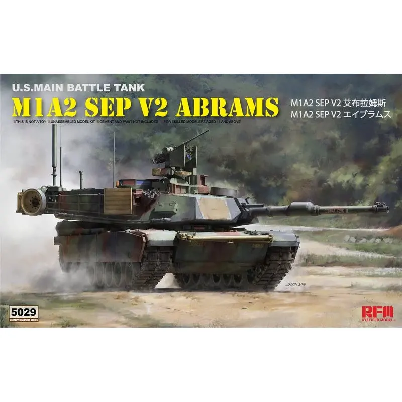Rye Field Model RFM RM-5029 1/35 U.S. Main Battle Tank M1A2 SEP V2 Abrams - Scale model Kit