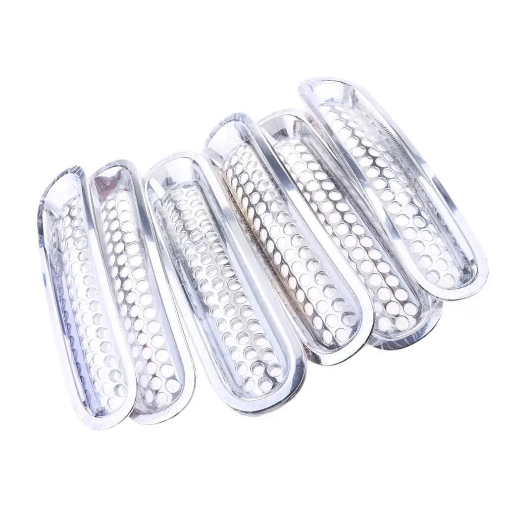 

7 Pcs Car Body Grill Silver Front Covers Car Replacement for