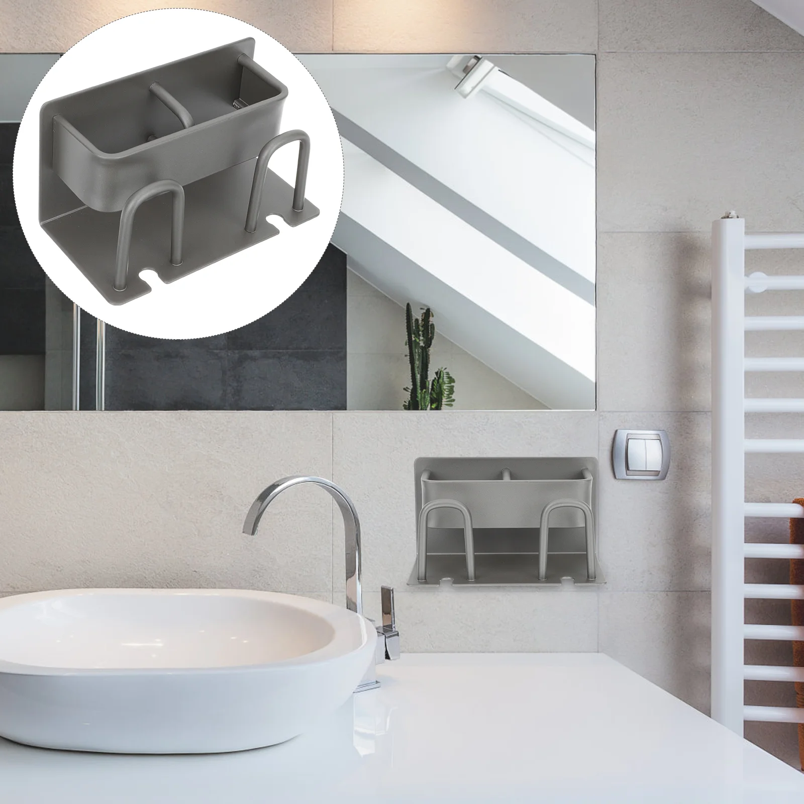 

Holder Storage Shower Stand Rack Organizer Toothpaste Wallshelf Standing Bathroom Cup Brush Drain Electricmakeup Mug Hair