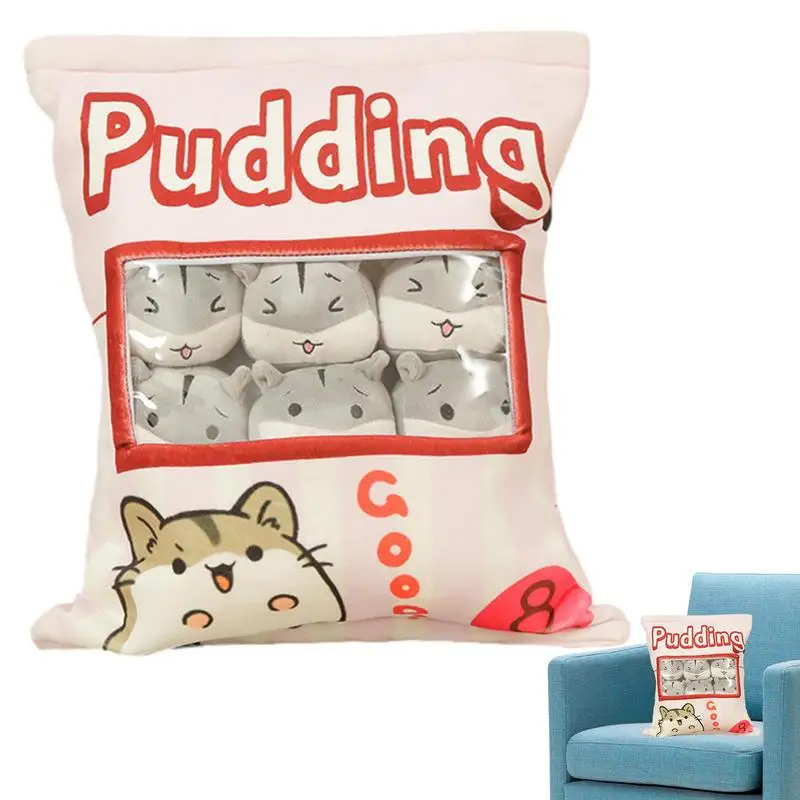 

Подушка для закусок, плюшевая игрушка, мягкая подушка для хомяка для закусок, плюшевая игрушка, закуска, мини-хомяк, игрушки, мультяшная кукл...