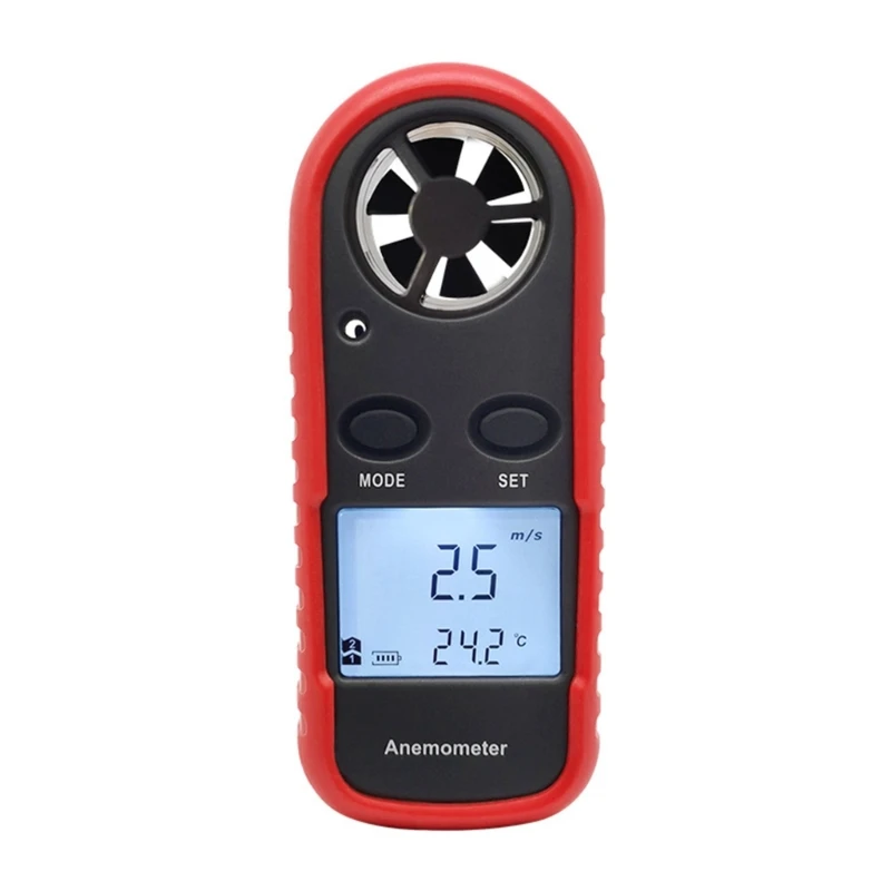 

Air Volume Tester Gauge Handheld Wind Temperature Speed with Backlight