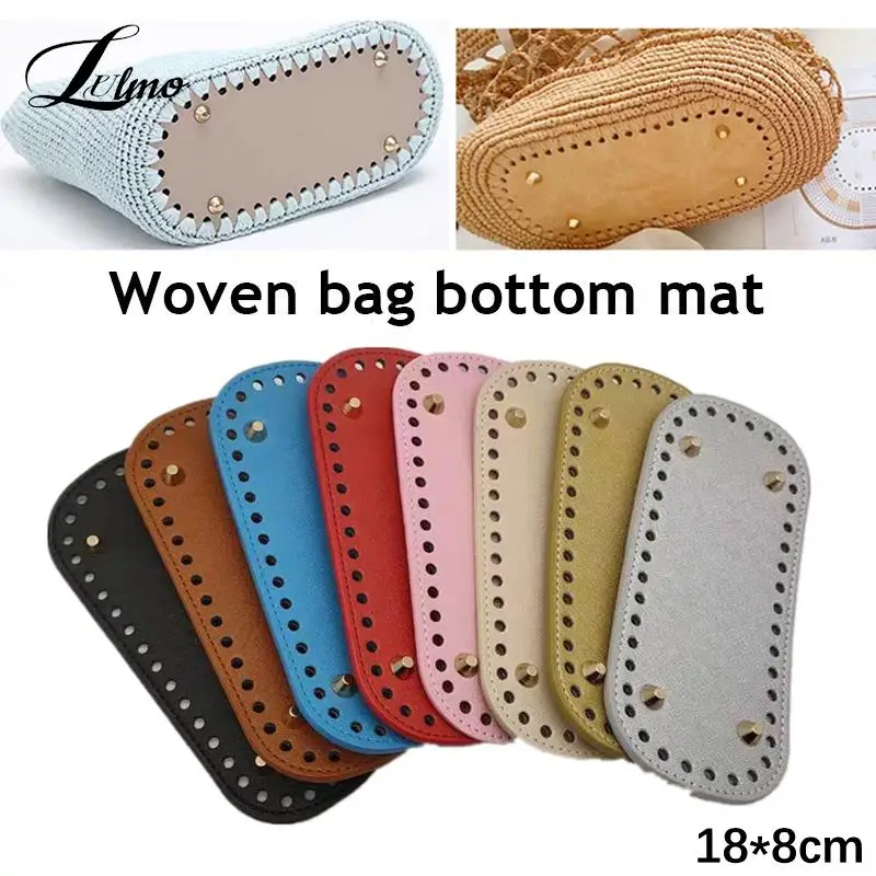 

Овальное дно ручной работы для вязаной сумки, 3 размера, износостойкие аксессуары из искусственной кожи, низ с отверстиями, низ для вязаной сумки «сделай сам»