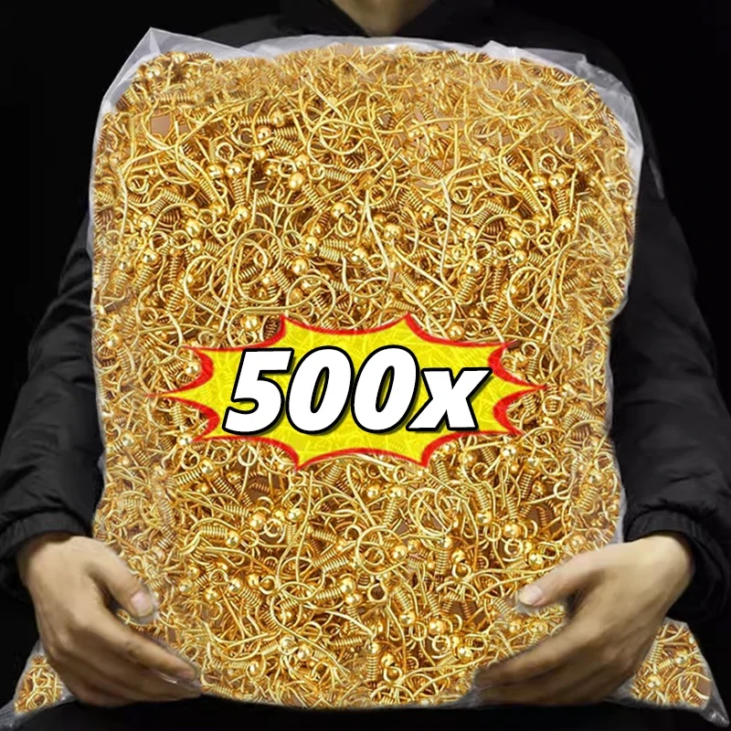 Застежки для сережек из нержавеющей стали в ассортименте 100/500 шт