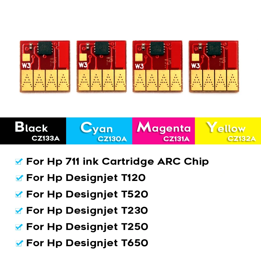Чип для принтера Hp 711 711XL ARC картриджи HP Designjet T120 T520 чипы автосброса | Компьютеры и