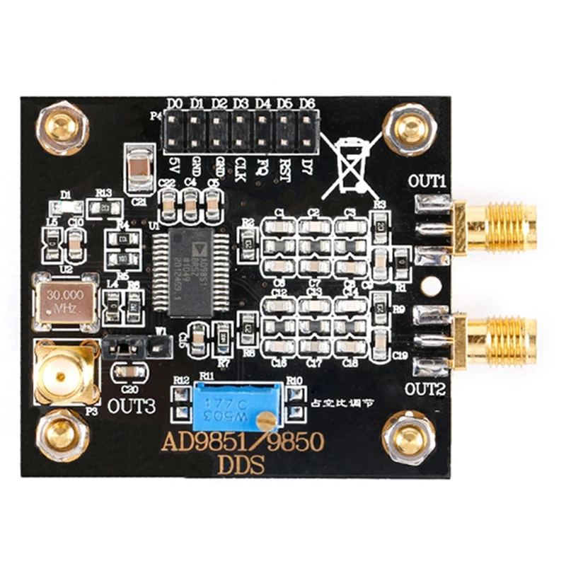 

AD9851 DDS Function Signal Generator Module High Speed Sine Wave Square Wave Signal Source Generator