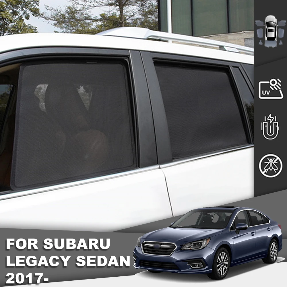 

For Subaru Legacy Sedan 2015-2021 Magnetic Car Sunshade Front Windshield Mesh Frame Curtain Rear Side Window Sun Shade Visor