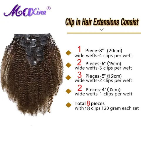 Коричневые цветные вьющиеся накладные волосы на клипсе, афро вьющиеся человеческие натуральные накладные волосы на клипсе, вьющиеся накладные волосы, человеческие волосы