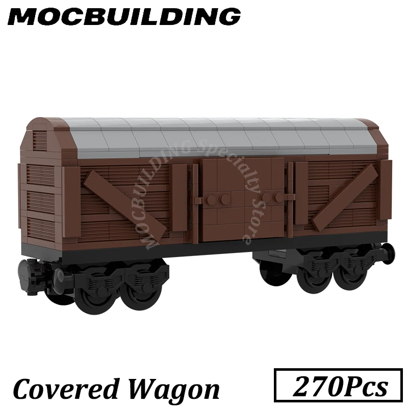 Covered wagon Train Accessories Model Toy MOC Building Blocks Brick Toys Construction Gift for Kids