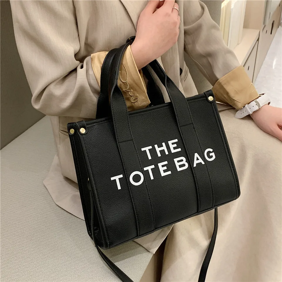 

The Tote Bags for Women Designer Luxury Handbags Female 2023 Pu Leather Shoulder Crossbody Bag Lady Messenger Sac High Quality
