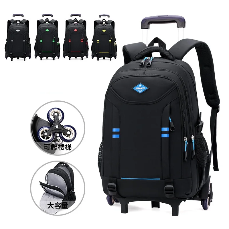 kids Wheel school Backpack Removable Children School Bags for boys With 3 Wheels Kids girls Trolley Schoolbag Luggage Book Bags