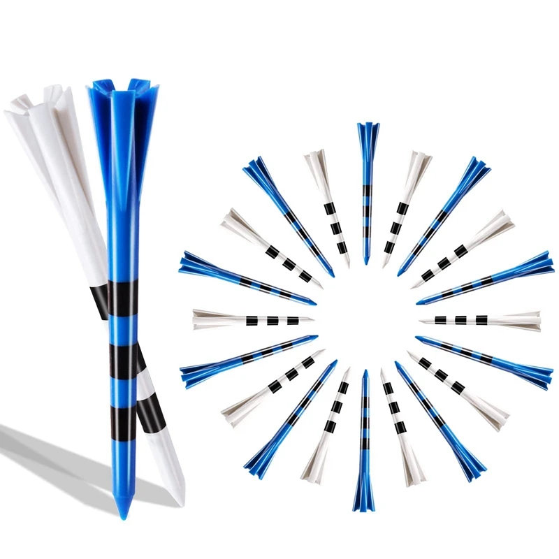 

Top!-50Pcs Golf Tees(3-1/4Inch & 2-3/4Inch)Plastic Ball Tee 5 Prongs Golf Tees Golf Seat Golf Training Tool