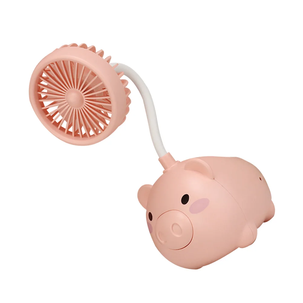 

Fan Desk Usb Small Mini Quietfans Cartoon Desktop Cooling Holder Pentable Piggy Personal Portable Kid Toy